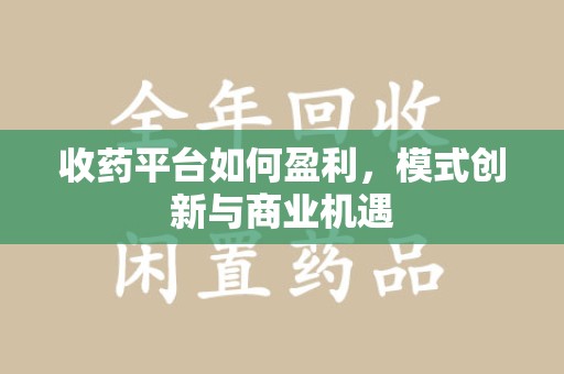 镇江收药平台如何盈利，模式创新与商业机遇